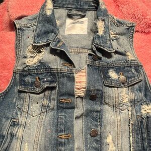 Upcycled Women’s Denim Jean Jacket Vest